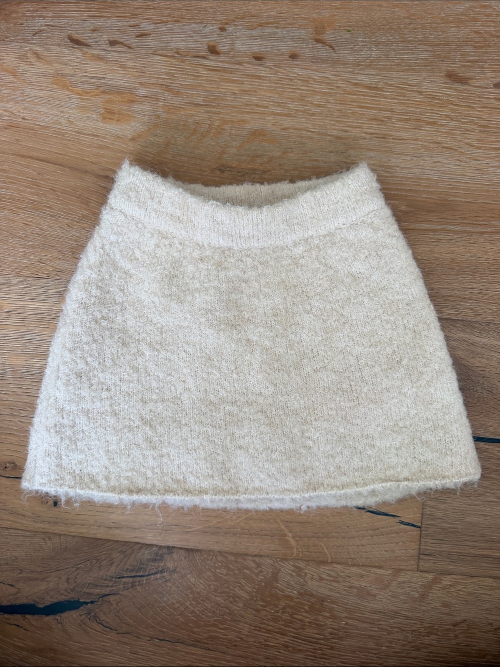 Zara Girls Cream Bouclé Mini Skirt